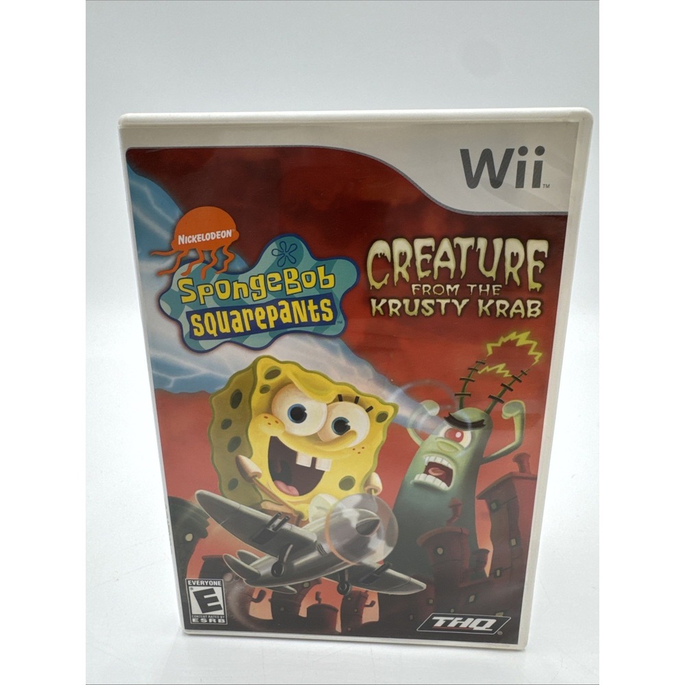 SpongeBob SquarePants Creature from the Krusty Krab Nintendo Wii Tested W/Manual